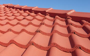Tan Office Green tile and slate roof replacement